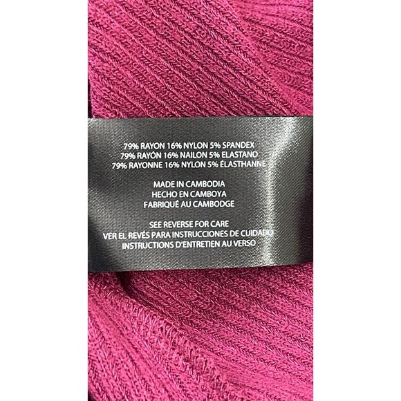 Banana Republic Womens Medium Ribbed Knit Top Red Long Sleeve Boat Neck NWT - Picture 12 of 12